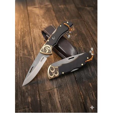 Premium N690 Böhler Çelik Çakı – Gravürlü,Balçıklı Yaylı Kilitli