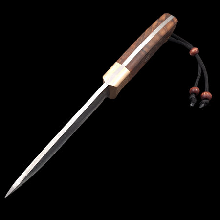 Özel Üretim Gravürlü Sarı Balçıklı Bushcraft N690 Böhler Çelik