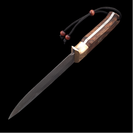 Özel Üretim Gravürlü Sarı Balçıklı Bushcraft N690 Böhler Çelik