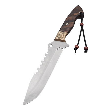 El Yapımı N690 Böhler Çelik Keskinlik ve Estetik  Pirinç Balçıklı Avcı Bıçağı