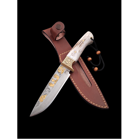 Koleksiyoncular İçin Özel Tasarım: Gravürlü Altın İşlemeli N690 Böhler Çelik Bıçak