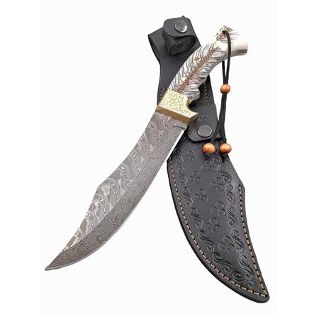 ÖZEL ÜRETİM ŞEHZADE DAMASCUS KOZALAKLI EPOKSİ KABZELİ KOMANDO JÖH PÖH AVCI BIÇAĞI