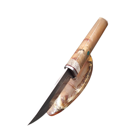 Kemik Kabzeli N690 Böhler Çelik Pukko Bıçak – El Yapımı Koleksiyonluk Model