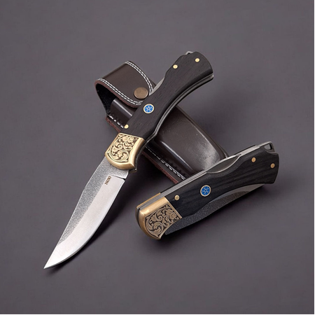 Her detayında doğa var: Gravürlü balçık , N690 çelik, kilitli yaylı mekanizma. Maceraya hazır mı