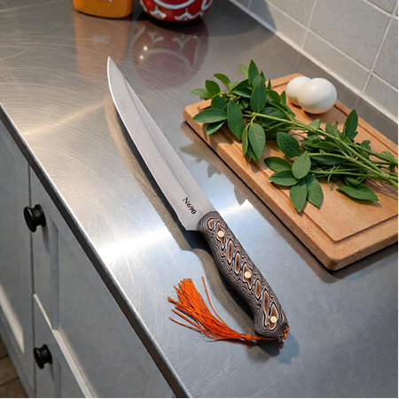 Profesyonel Kesim ve Doğrama İçin N690 Böhler Çelik Bıçak