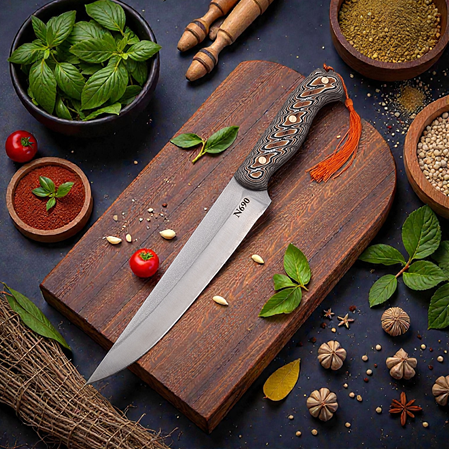 Profesyonel Kesim ve Doğrama İçin N690 Böhler Çelik Bıçak