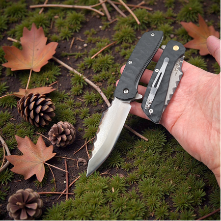 El Yapımı D2 K110 Çelik İçten Kilitli Çakı  Dayanıklı ve Keskin Tasarım