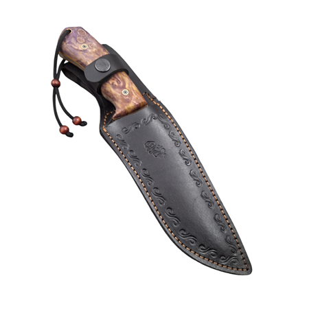 El Yapımı Stabilize Kabze Özel Üretim Damascus Kamp&Av Bıçağı