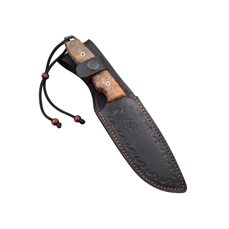 El Yapımı Stabilize Kabze Özel Üretim Damascus Kamp&Av Bıçağı AKN 1016