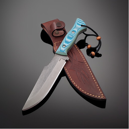 Outdoor & Avcı Bıçağı – N690 Böhler Çelik, Isıya Suya Dayanıklı C Carta Kabze