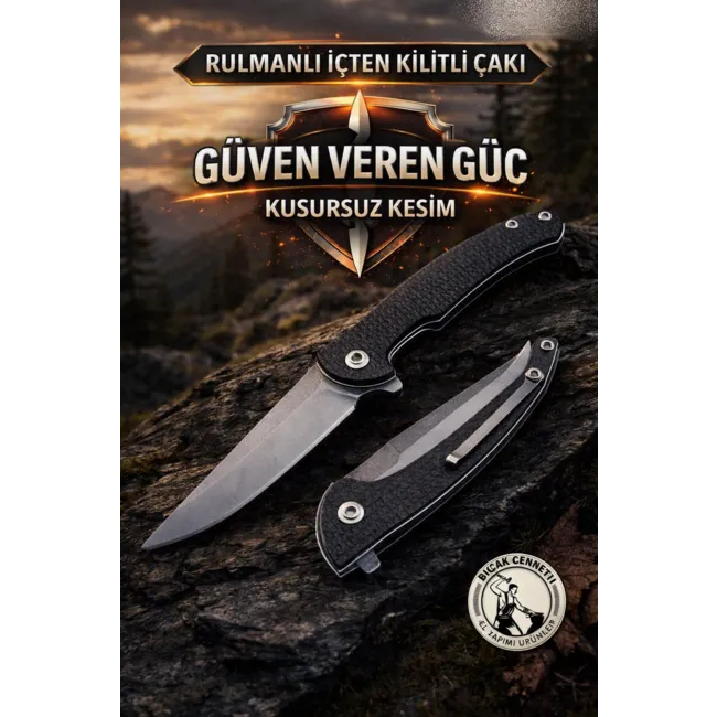 El Yapımı Rulmanlı İçten Kilitli Çakı