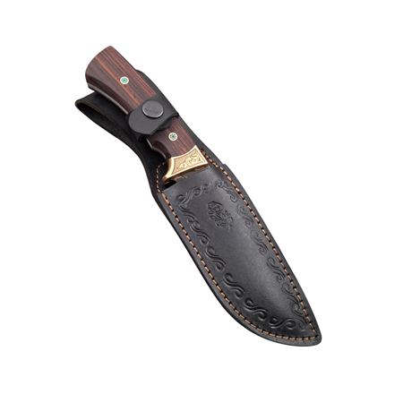 El Yapımı Gravürlü Balçıklı Bushcraft Damascus