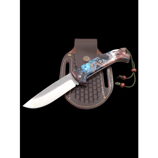 Outdoor N690 Böhler Çelik El Yapımı Ful Epoksi Kamp&Av Kilitli  Yaylı Cep Çakısı