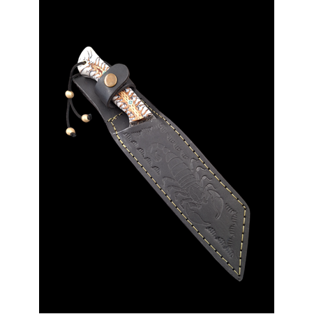 Tanto Damascus Kozalaklı Epoksi Kabzeli Kamp&Av Bıçağı