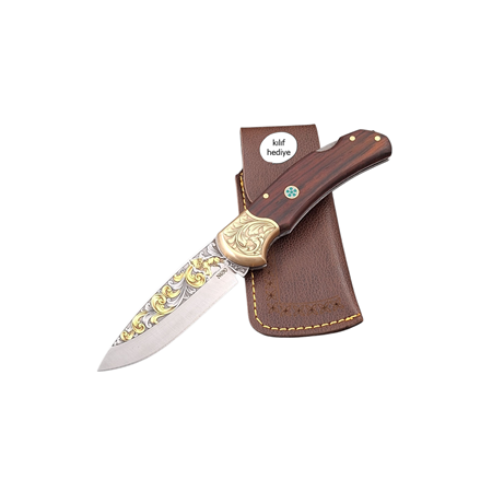 Sanat Eseri Gibi Çakı ALTIN İşlemeli Ve Gravürlü Tasarım