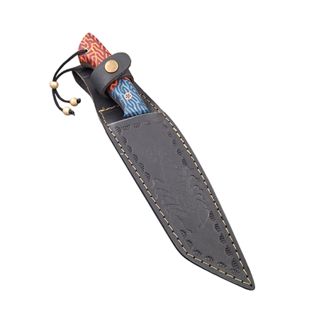 Isıya Suya Dayanıklı G Carta kabzeli TANTO Damascus Kamp&Av Bıçağı