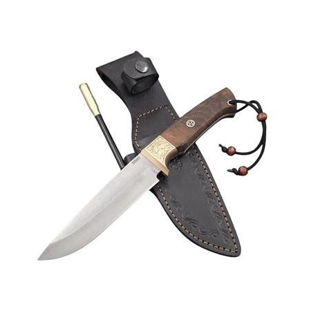 Özel Üretim Gravürlü Sarı Balçıklı Bushcraft N690 Böhler Çelik
