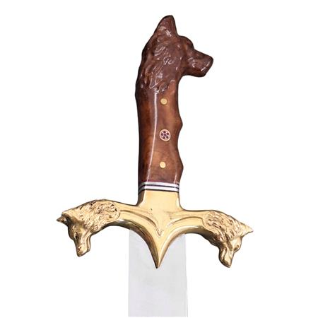 El Yapımı Kurt Başlı Kurt Balçıklı Kılıç