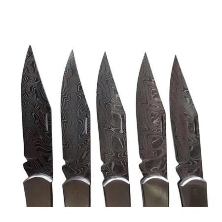 El yapımı Geyik Boynuzu Damascus Kilitli Yaylı Cep Çakısı